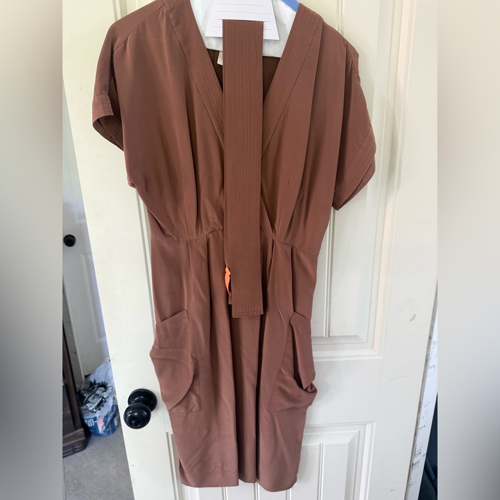 Maeve Chocolate Brown Dress with Belt